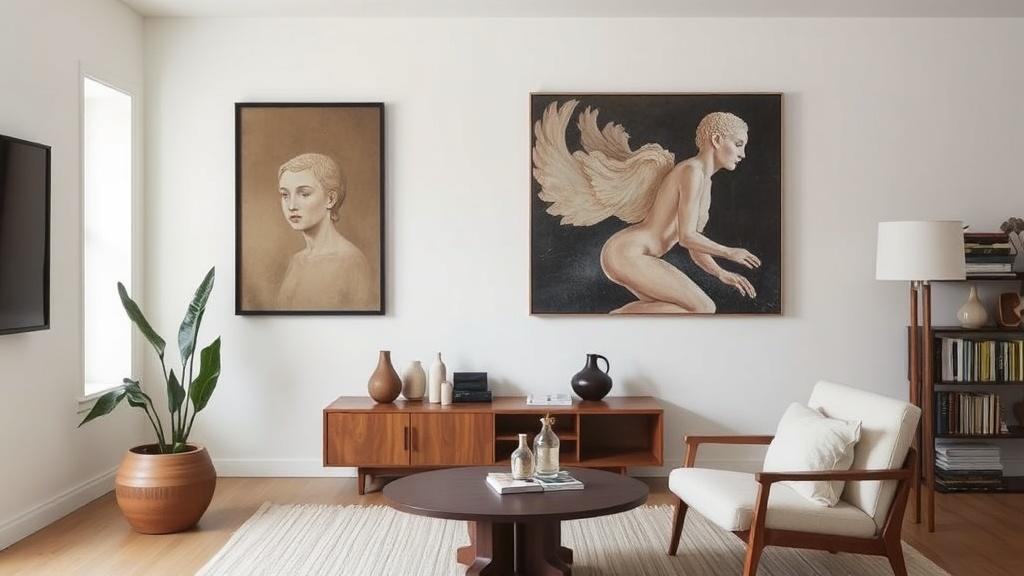 Minimalistisch wohnen ohne sterile Atmosphäre. Kunst und persönliche Objekte: gezielt statt gesammelt Minimalistisch wohnen ohne sterile Atmosphäre. Kunst und persönliche Objekte: gezielt statt gesammelt