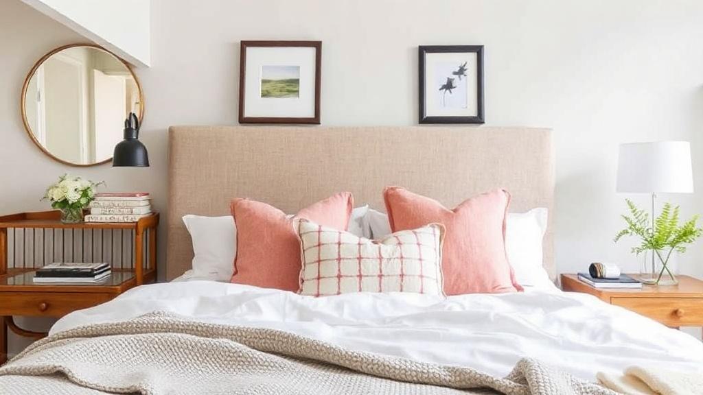 Gemütliche Schlafzimmer mit wenig Aufwand gestalten. Kopfteil und Bettgestaltung: Blickfang ohne großen Aufwand Gemütliche Schlafzimmer mit wenig Aufwand gestalten. Kopfteil und Bettgestaltung: Blickfang ohne großen Aufwand