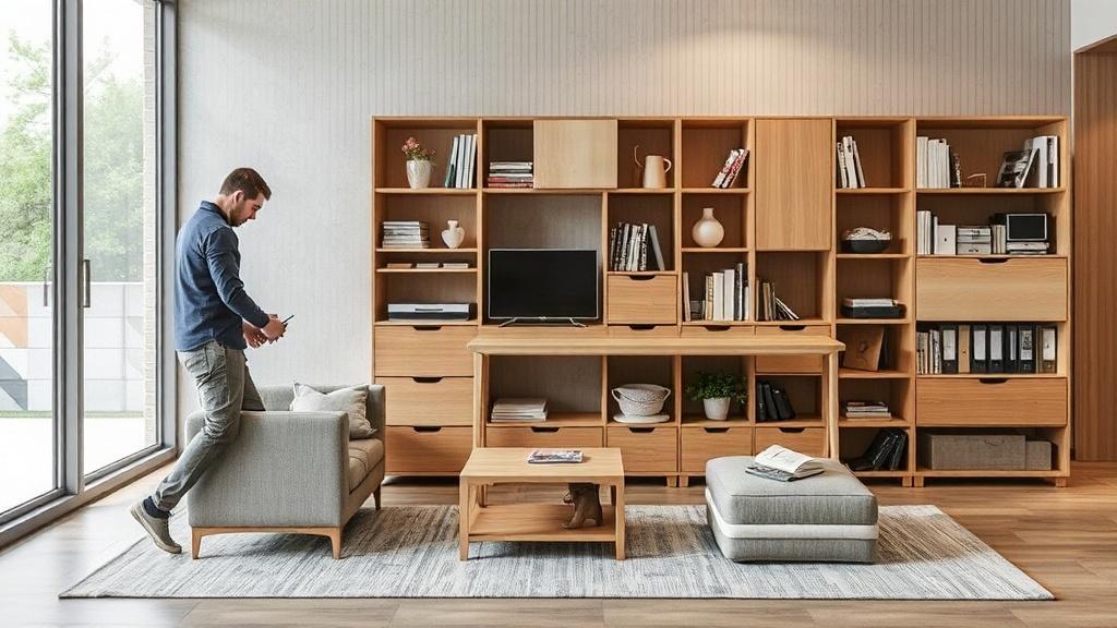 Multifunktionale Möbel für moderne Haushalte. Montagefreundlichkeit und Transport Multifunktionale Möbel für moderne Haushalte. Montagefreundlichkeit und Transport